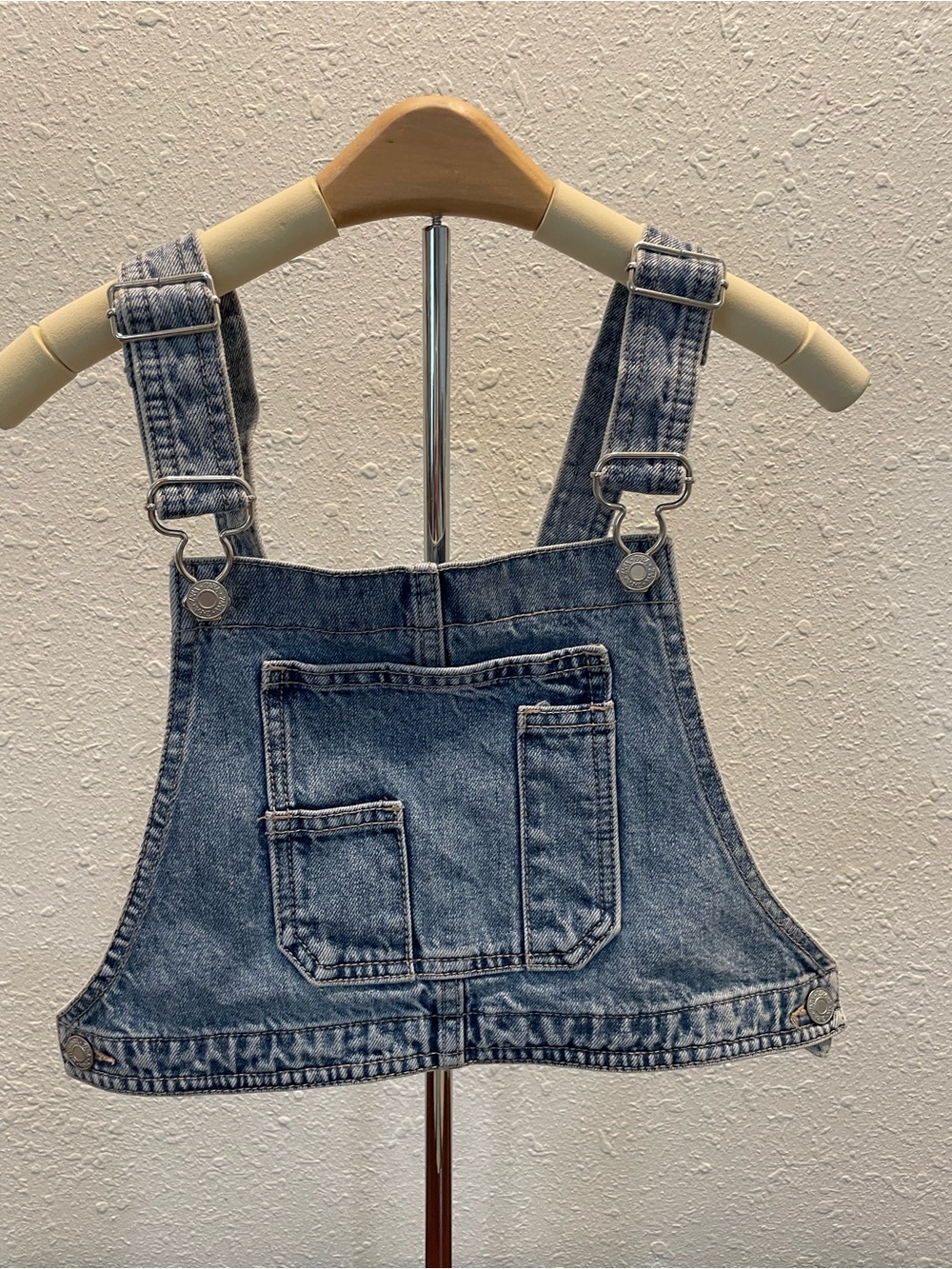 Zara Light Blue Denim Kids Overall Skirt